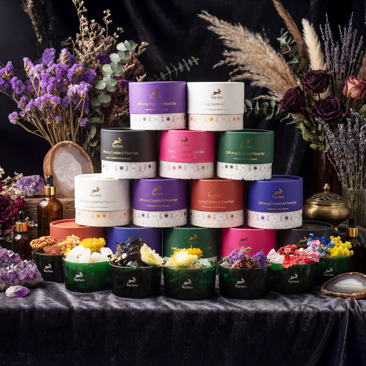 Hop Hare Diffusing Crystals & Floral Set - The Sun